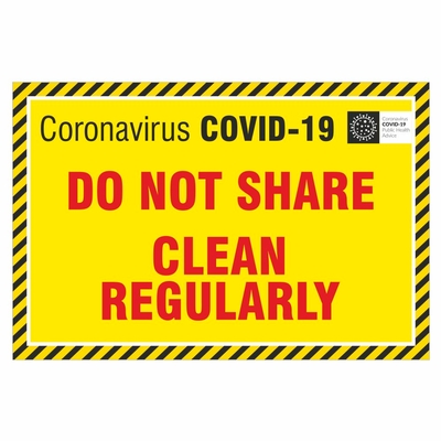 Do Not Share Clean Regularly Sticker Do Not Share Clean Regularly Sticker